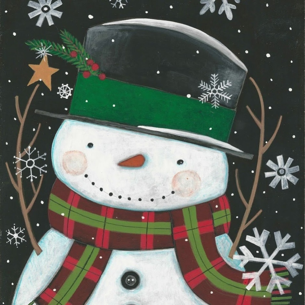 Pillow Cover- NEW- Christmas Happy Snowman Winter